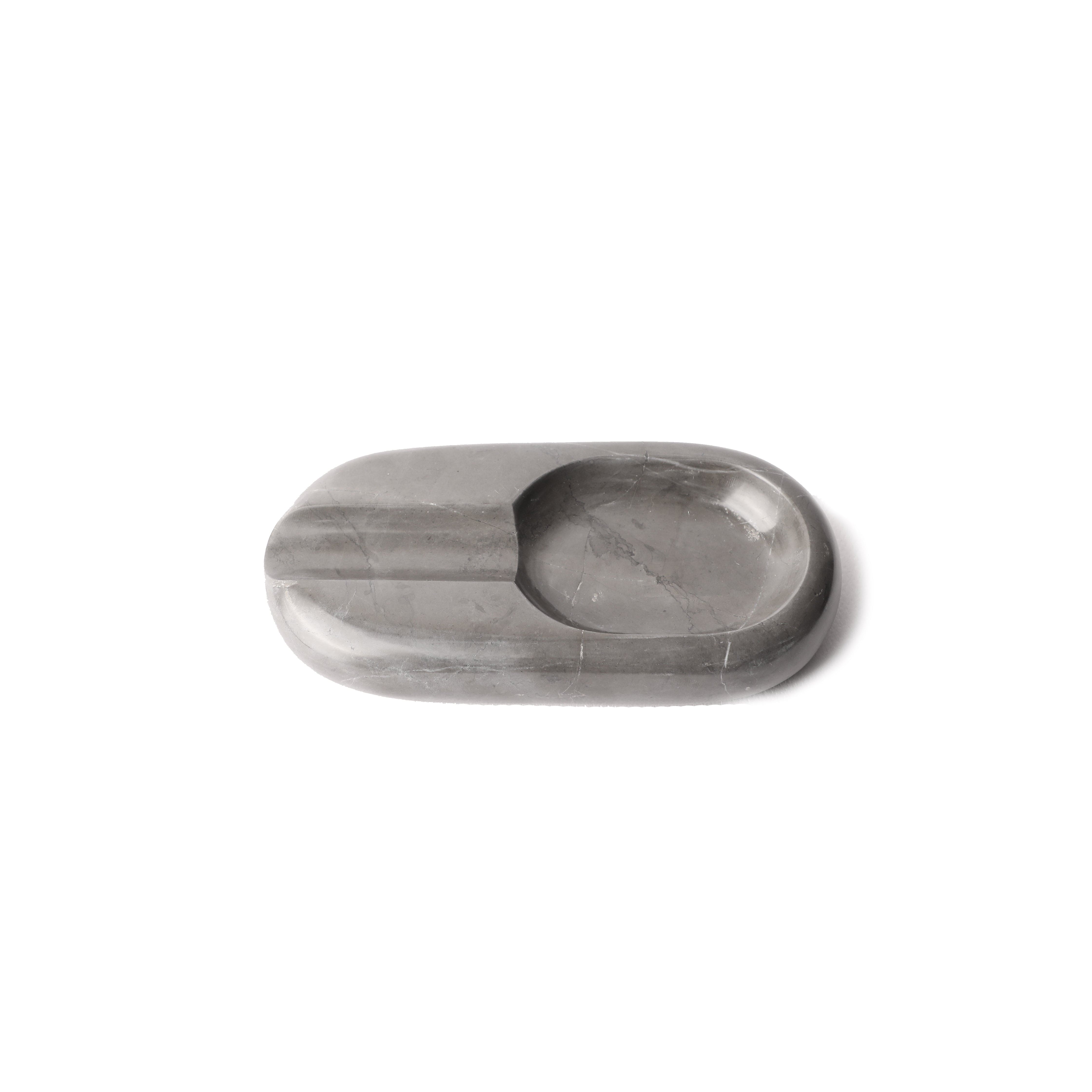 GRAY MARBLE ASHTRAY