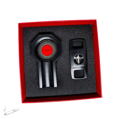 CIGAR ASHTRAY WITH V-SHAPE CUTTER
